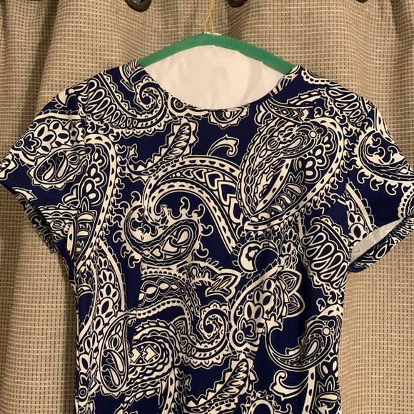 Michael Kors paisley blue flare dress - Picture 3 of 7